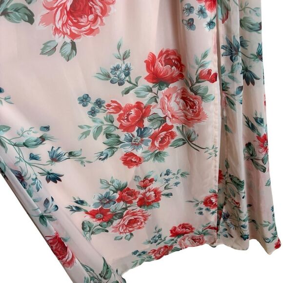Lulus Garden Meandering Blush Feminine Floral Print Maxi Dress Size Small NEW - Picture 13 of 15